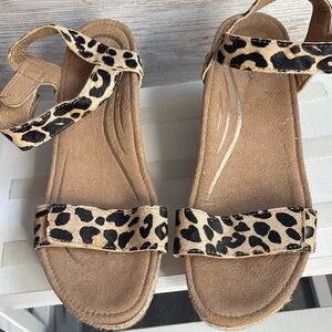 Leopard Print Small Low Wedge